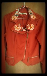 Embroidered Motorcycle Jacket